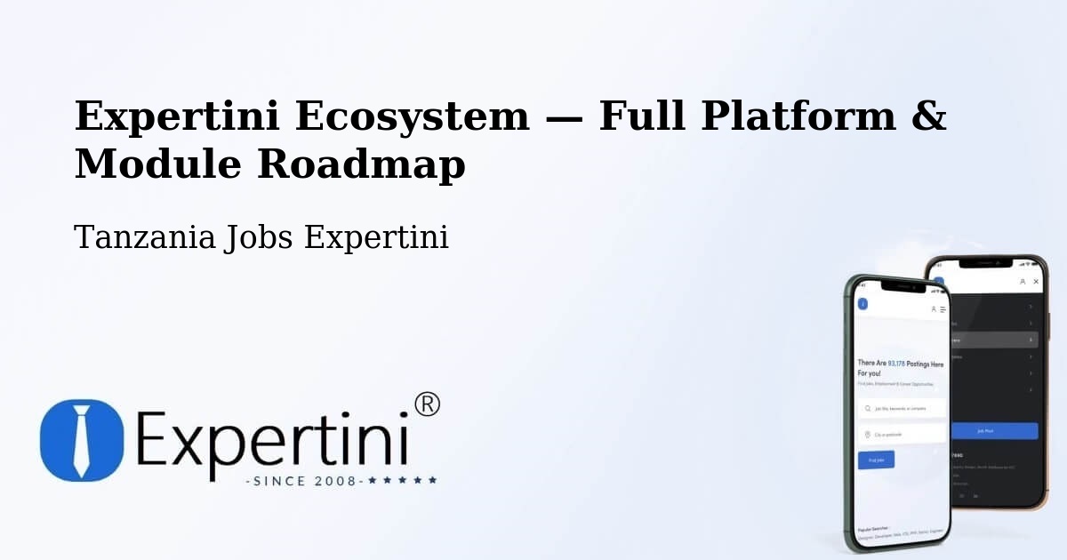 Expertini Ecosystem — Full Platform & Module Roadmap – Dareda